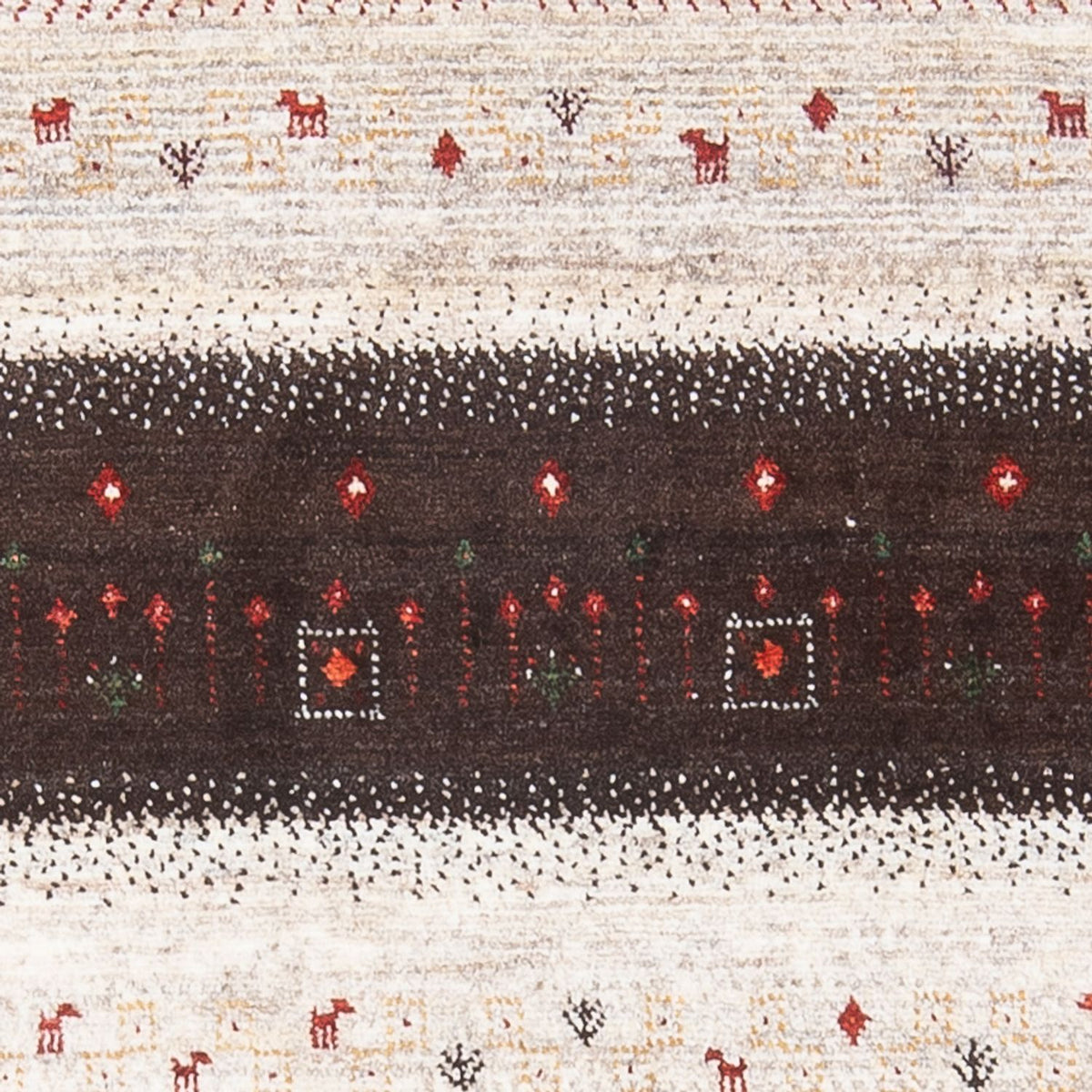 Gabbeh Tæppe - Loribaft Persisk - 126 x 84 cm - flerfarvet