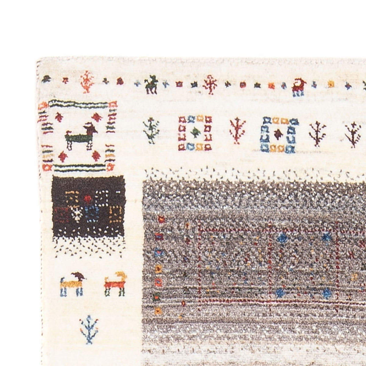 Gabbeh Tæppe - Loribaft Persisk - 126 x 84 cm - flerfarvet