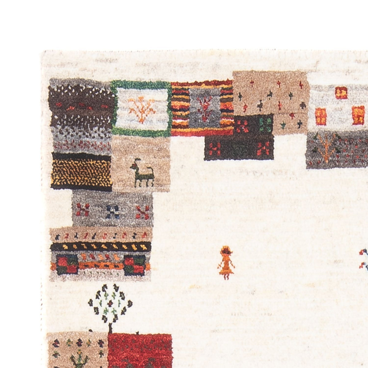 Gabbeh Tæppe - Loribaft Persisk - 126 x 88 cm - flerfarvet