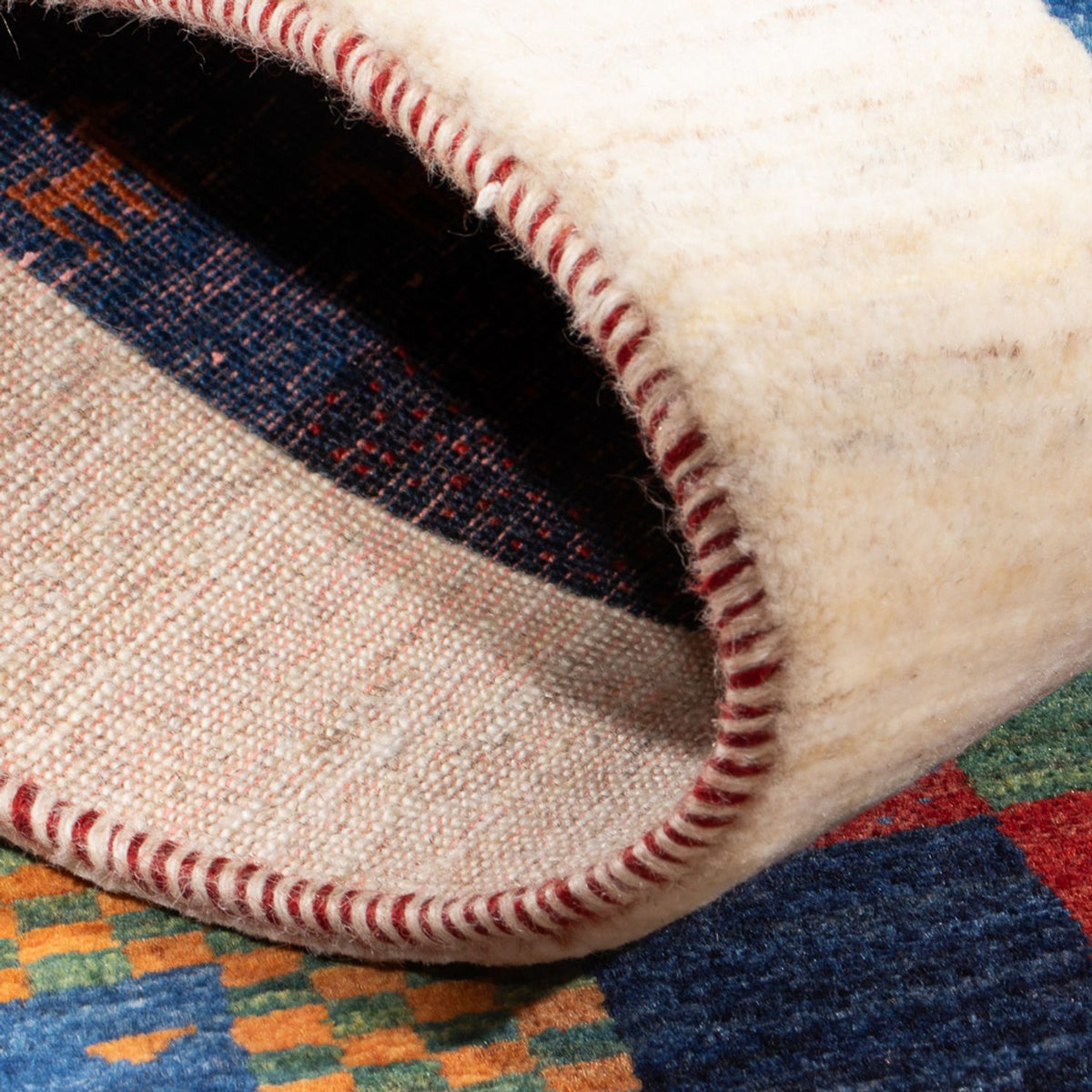 Gabbeh Tæppe - Loribaft Persisk - 132 x 86 cm - flerfarvet