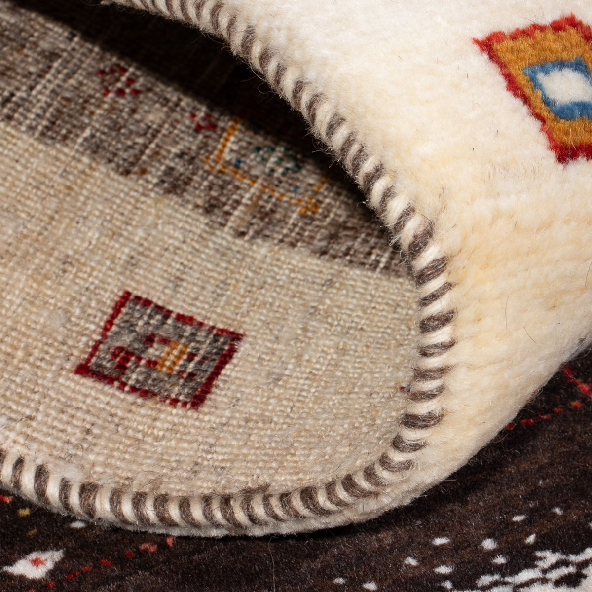 Gabbeh Tæppe - Loribaft Persisk - 125 x 87 cm - flerfarvet