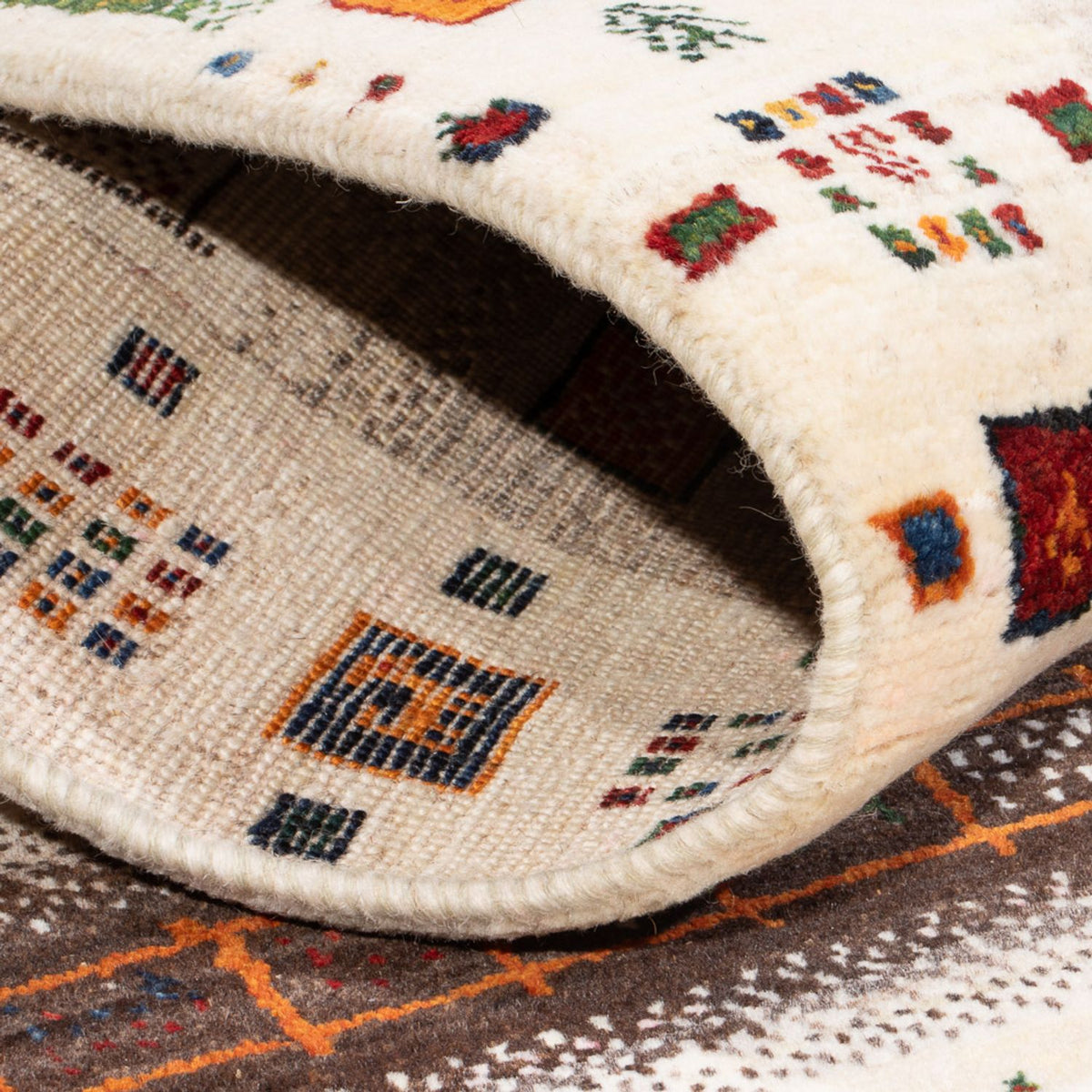 Gabbeh Tæppe - Loribaft Persisk - 127 x 84 cm - flerfarvet