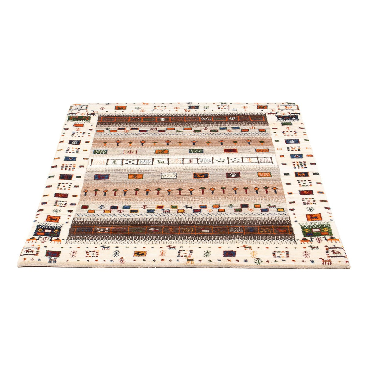 Gabbeh Tæppe - Loribaft Persisk - 127 x 84 cm - flerfarvet