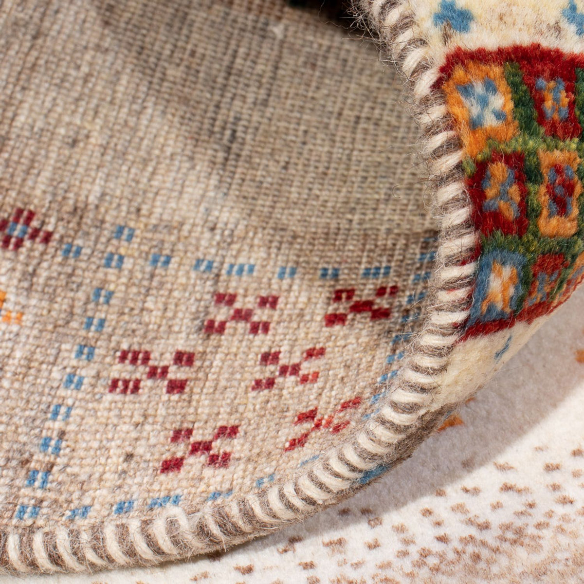 Gabbeh Tæppe - Loribaft Persisk - 130 x 84 cm - flerfarvet