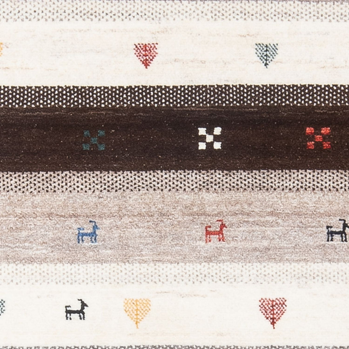 Gabbeh Tæppe - Loribaft Persisk - 130 x 85 cm - flerfarvet