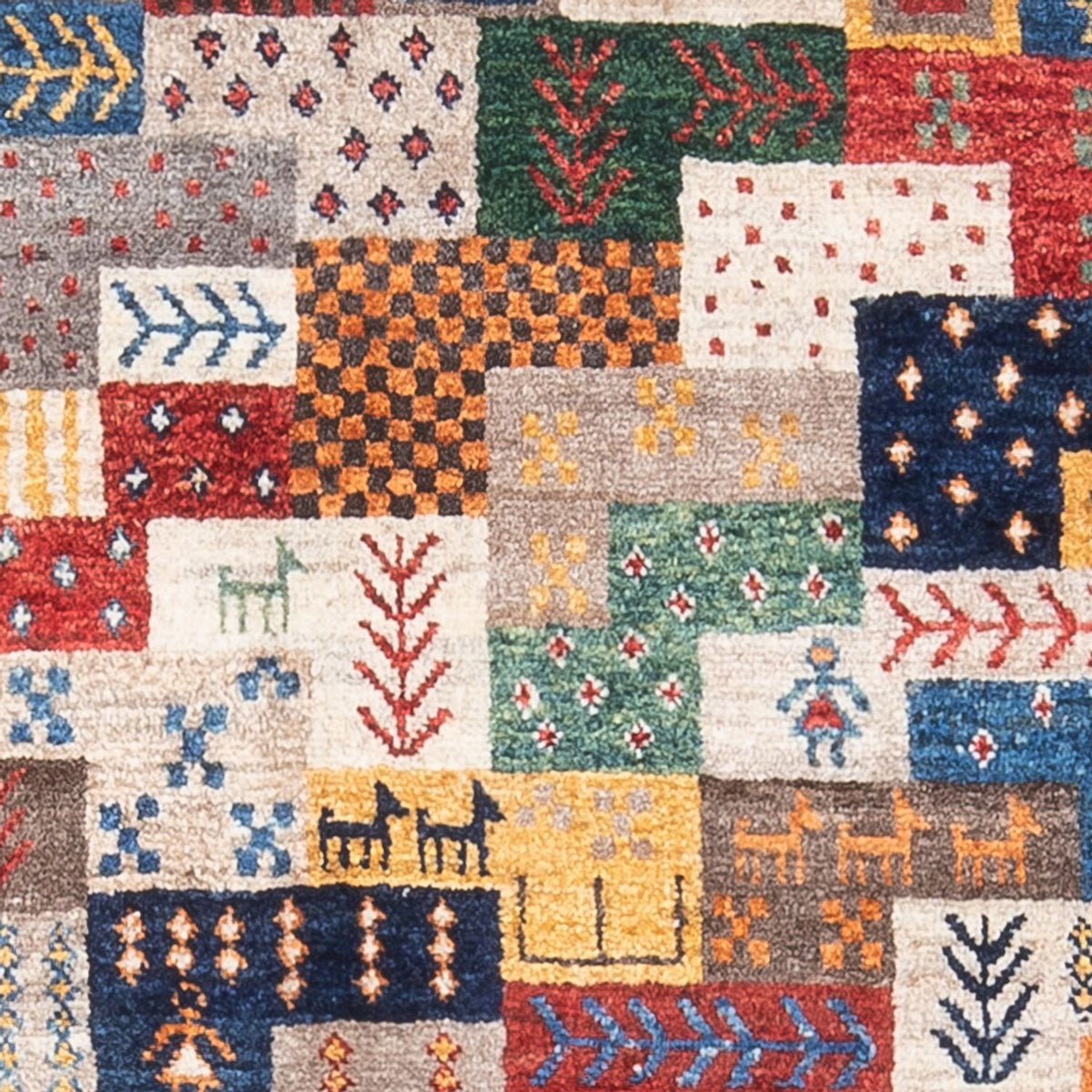 Gabbeh Tæppe - Loribaft Persisk - 129 x 78 cm - flerfarvet