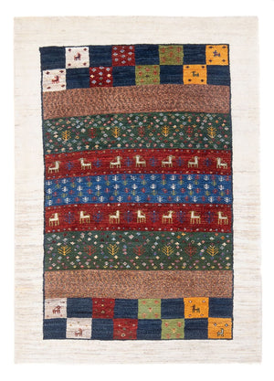 Gabbeh Tæppe - Loribaft Persisk - 131 x 86 cm - flerfarvet