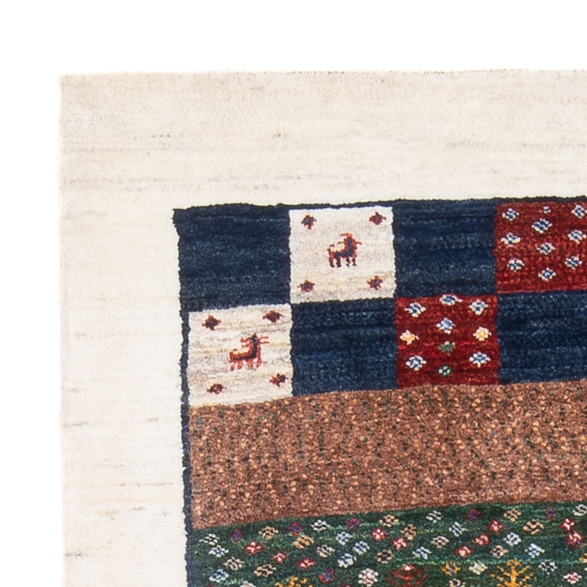 Gabbeh Tæppe - Loribaft Persisk - 131 x 86 cm - flerfarvet