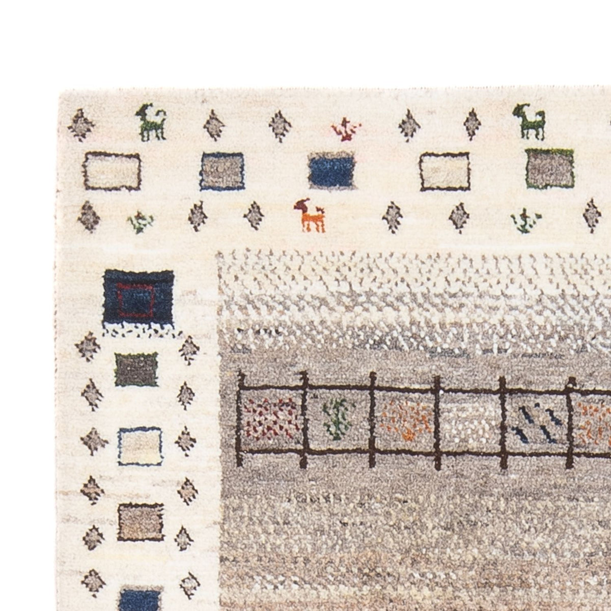 Gabbeh Tæppe - Loribaft Persisk - 134 x 86 cm - flerfarvet