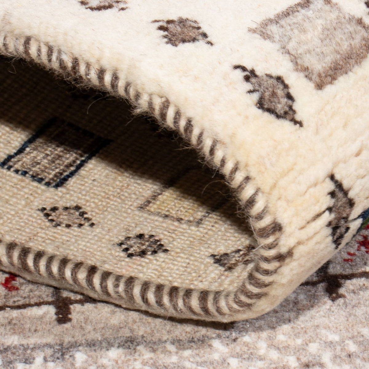 Gabbeh Tæppe - Loribaft Persisk - 134 x 86 cm - flerfarvet