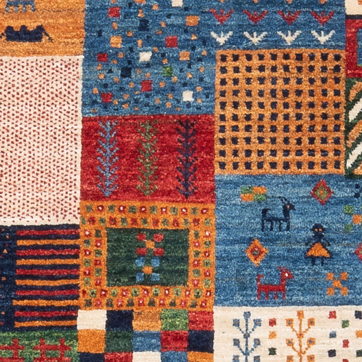 Gabbeh Tæppe - Loribaft Persisk - 130 x 82 cm - flerfarvet