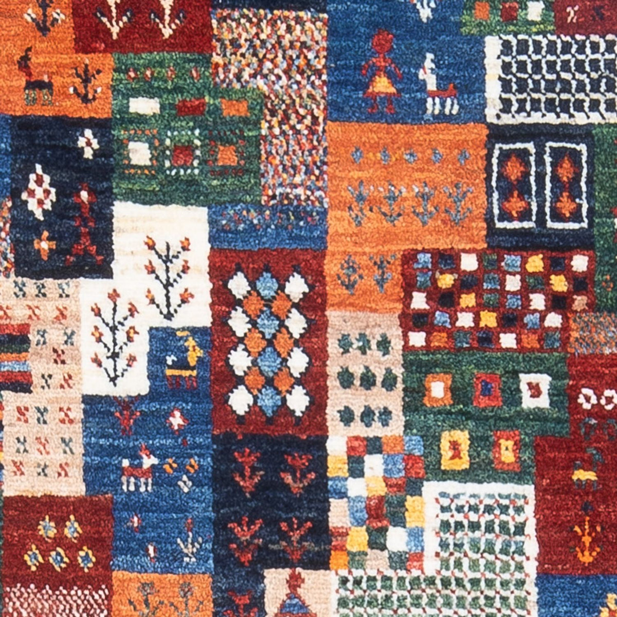 Gabbeh Tæppe - Loribaft Persisk - 125 x 84 cm - flerfarvet