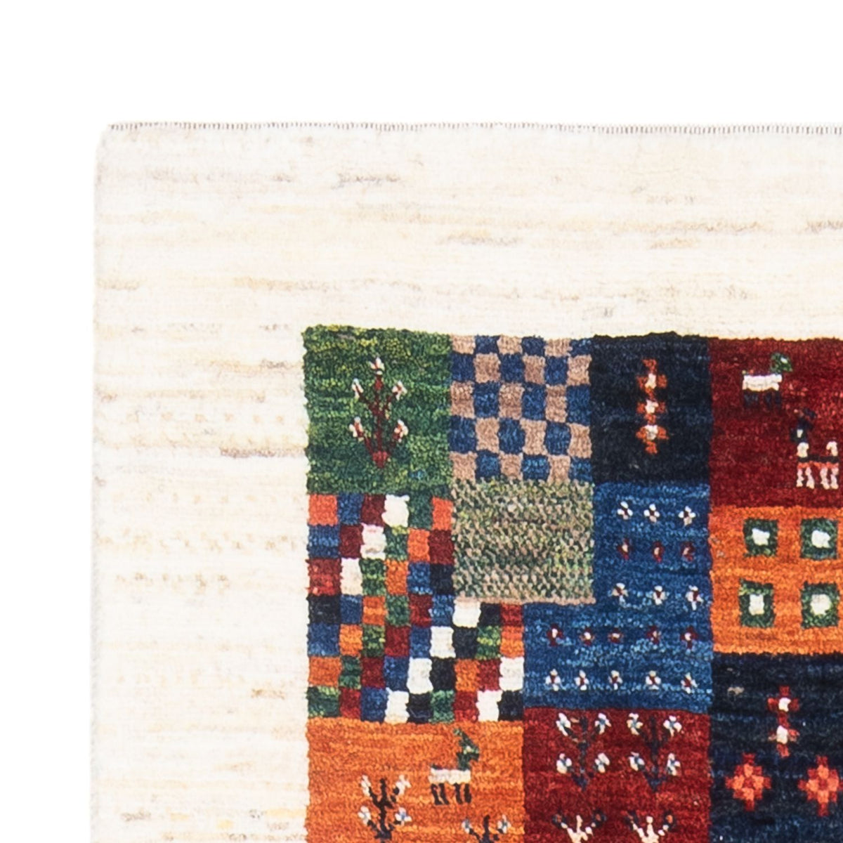 Gabbeh Tæppe - Loribaft Persisk - 125 x 84 cm - flerfarvet