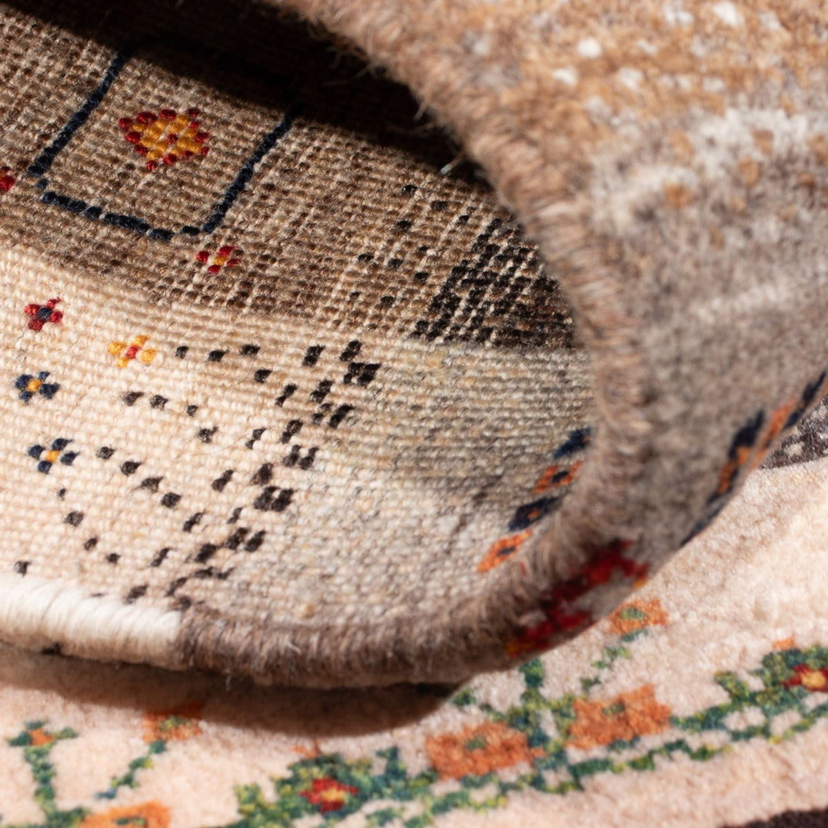 Gabbeh Tæppe - Loribaft Persisk - 121 x 80 cm - flerfarvet