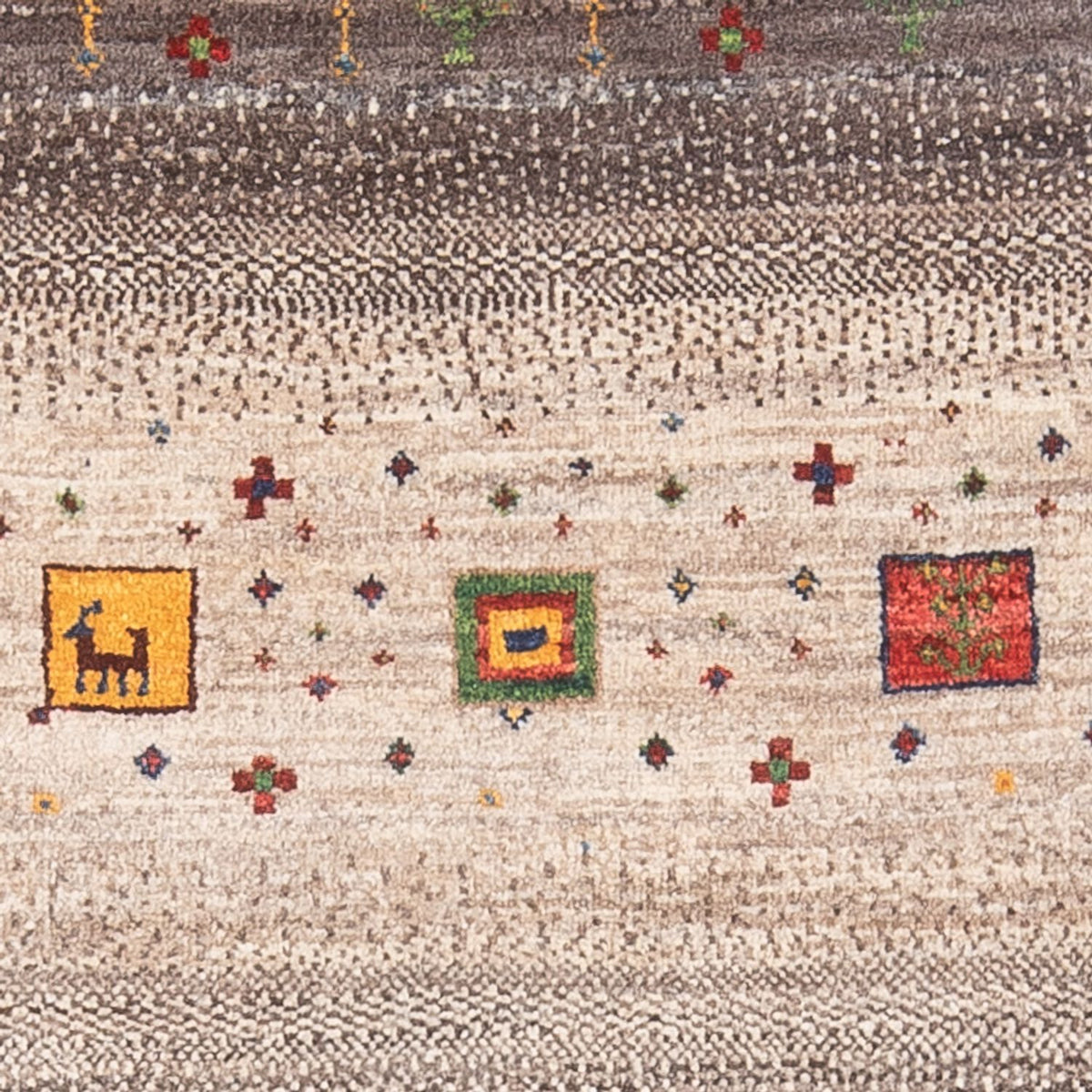 Gabbeh Tæppe - Loribaft Persisk - 123 x 86 cm - flerfarvet