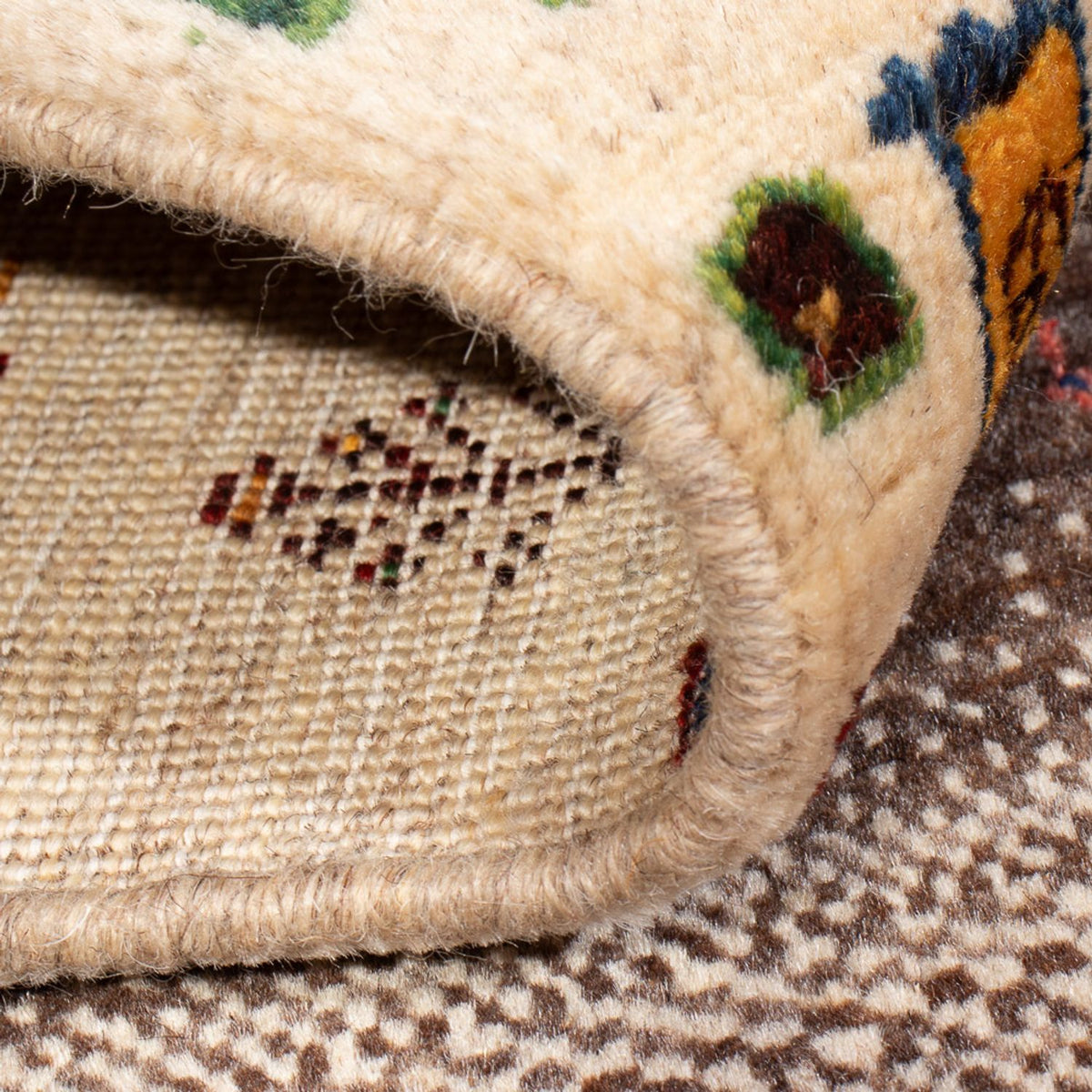 Gabbeh Tæppe - Loribaft Persisk - 123 x 86 cm - flerfarvet