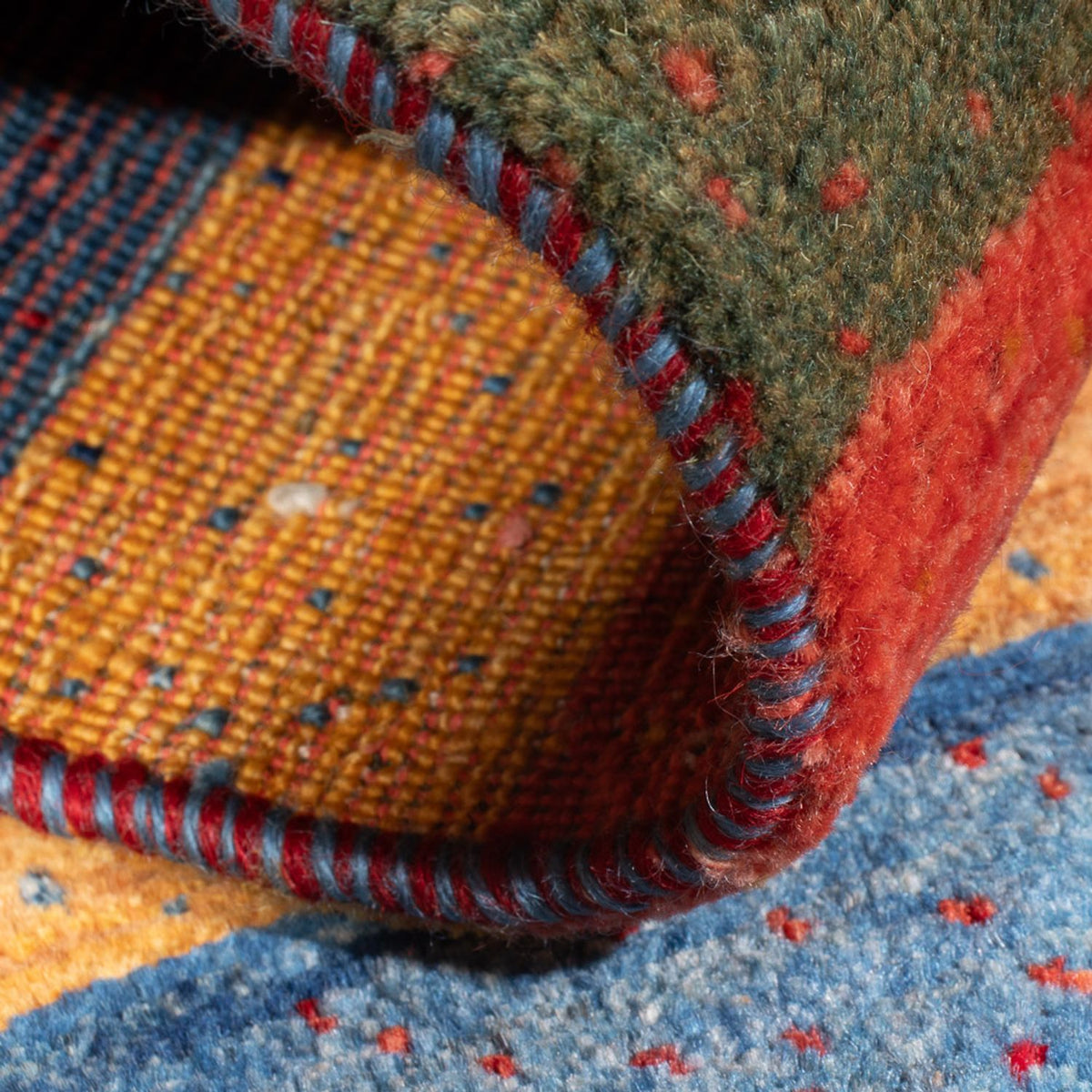 Gabbeh Tæppe - Loribaft Persisk - 129 x 87 cm - flerfarvet