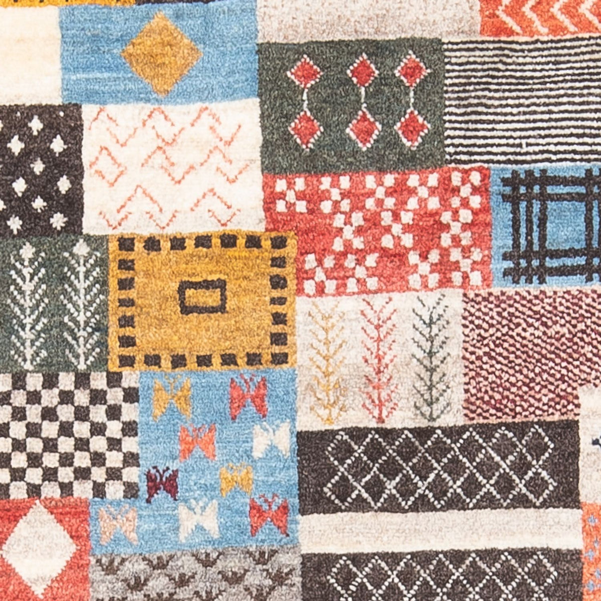 Gabbeh Tæppe - Loribaft Persisk - 125 x 82 cm - flerfarvet