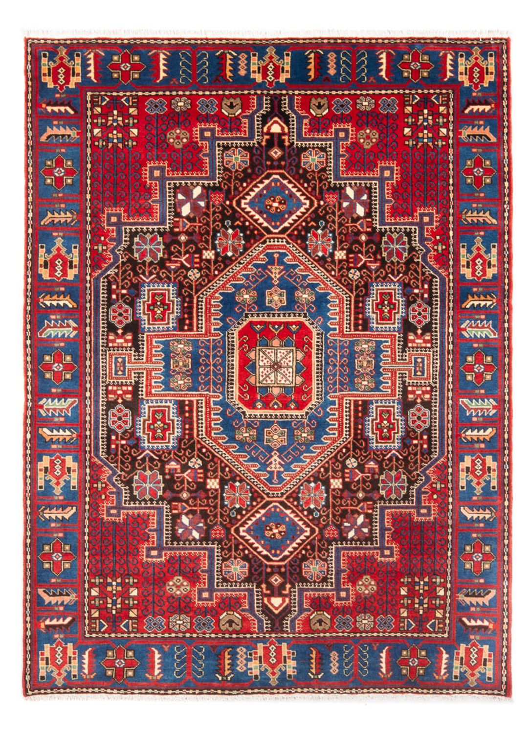 Persisk tæppe - Nomadisk - 200 x 143 cm - rød