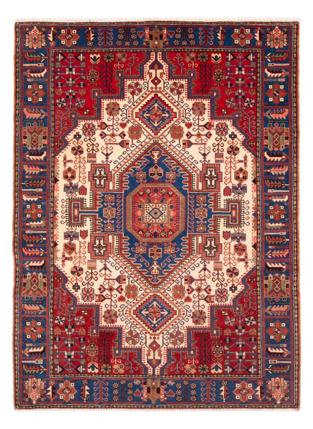Persisk tæppe - Nomadisk - 210 x 152 cm - blå