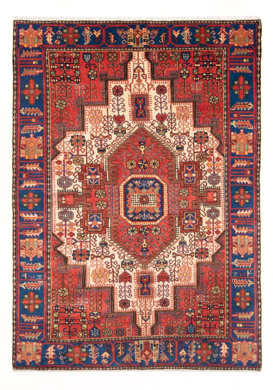 Persisk tæppe - Nomadisk - 200 x 140 cm - rød