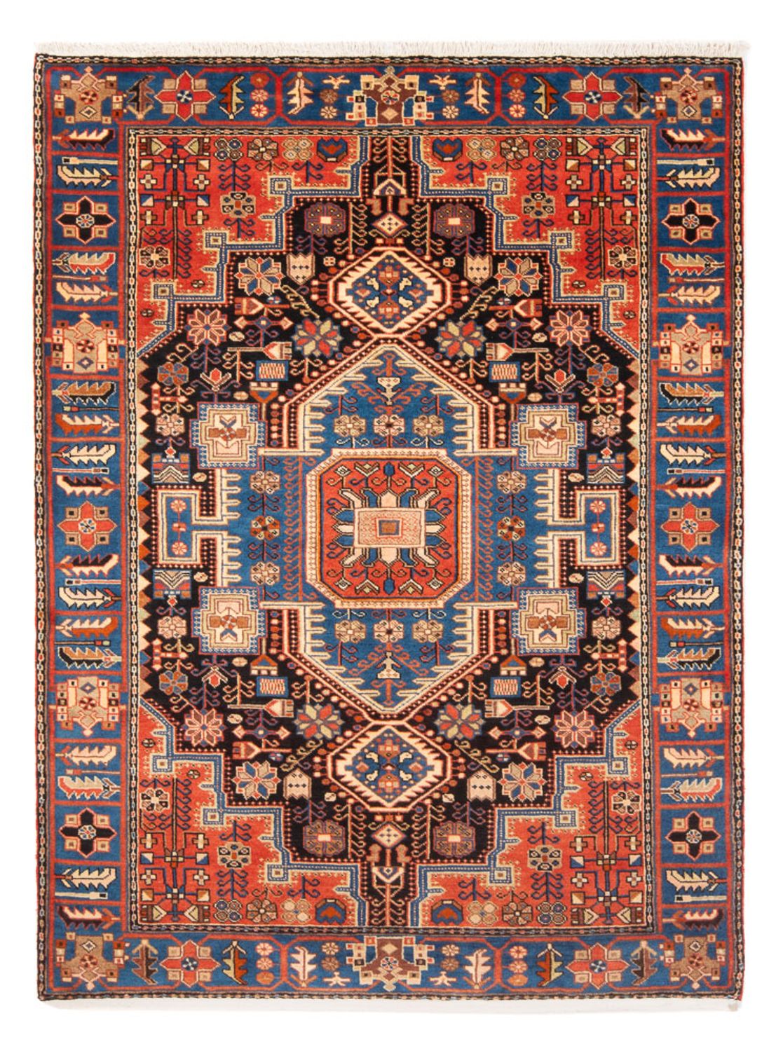 Persisk tæppe - Nomadisk - 198 x 142 cm - blå