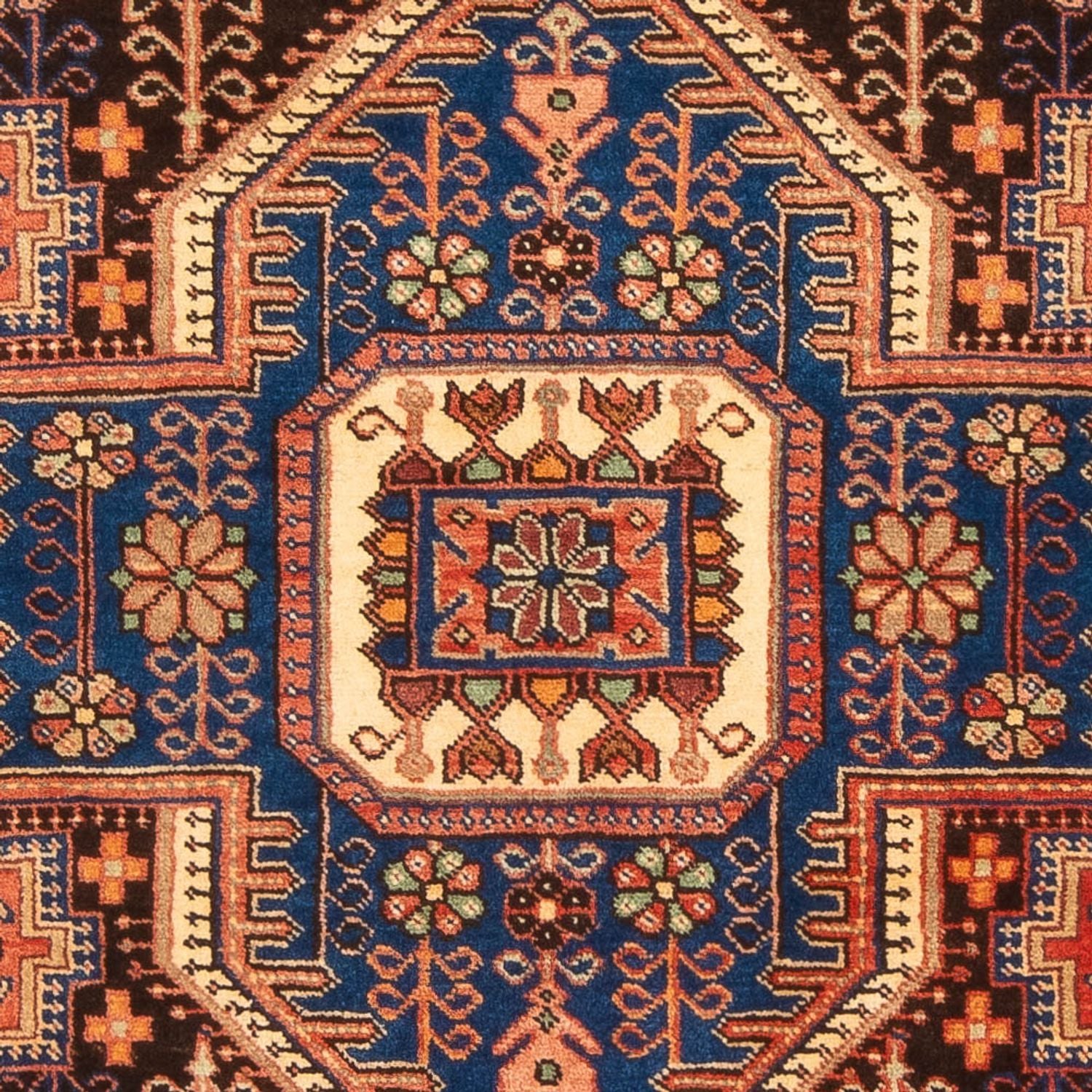 Persisk tæppe - Nomadisk - 202 x 140 cm - mørkeblå