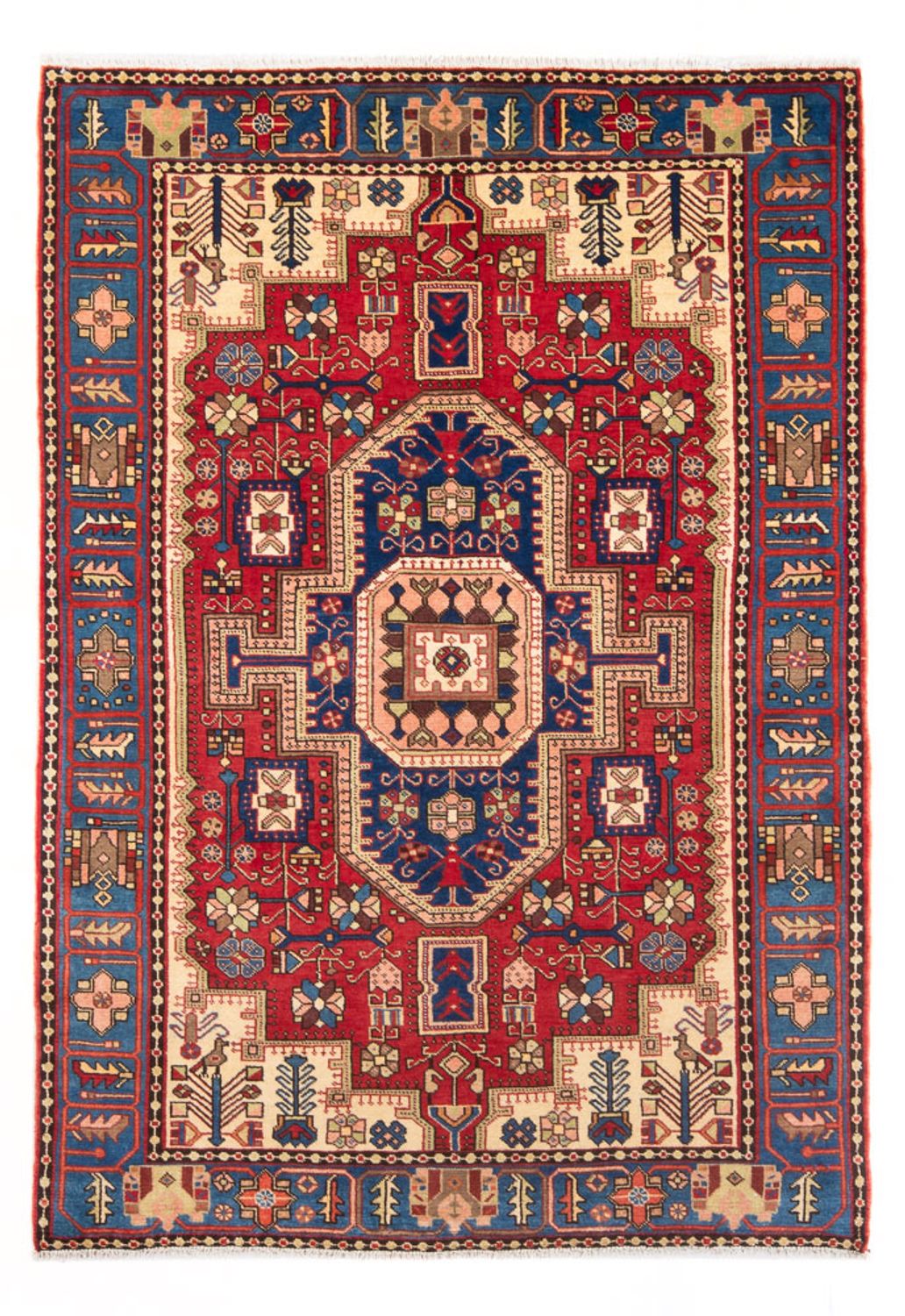 Persisk tæppe - Nomadisk - 196 x 147 cm - blå