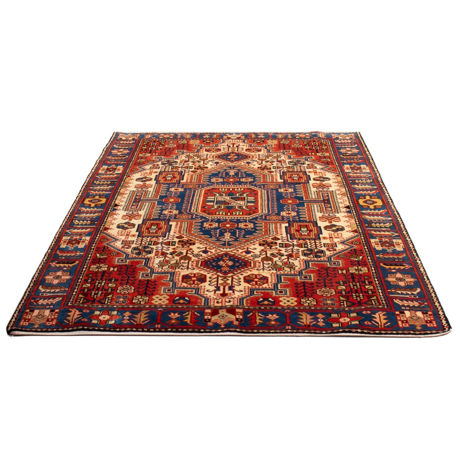 Persisk tæppe - Nomadisk - 200 x 143 cm - blå