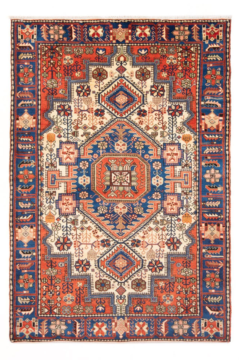 Persisk tæppe - Nomadisk - 200 x 145 cm - blå