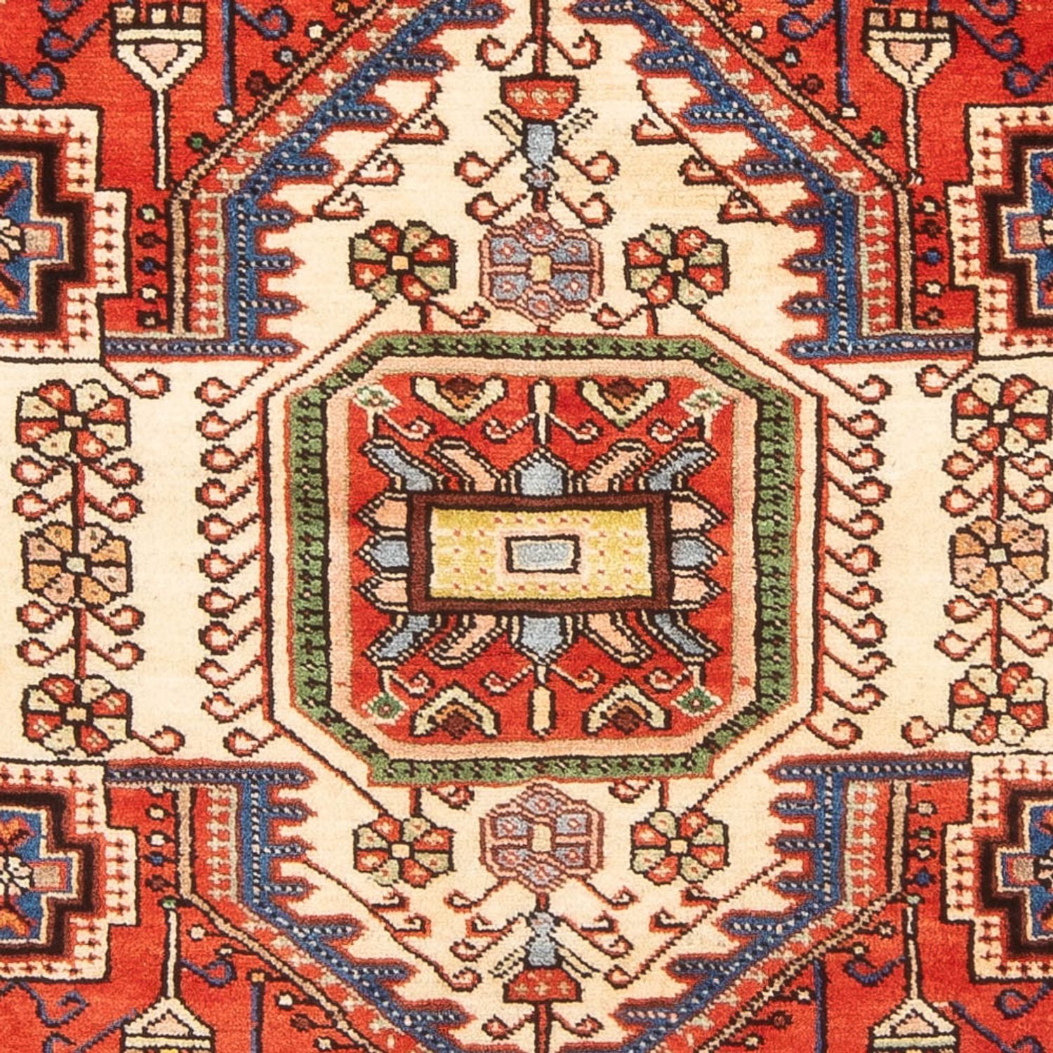 Persisk tæppe - Nomadisk - 198 x 140 cm - lys beige