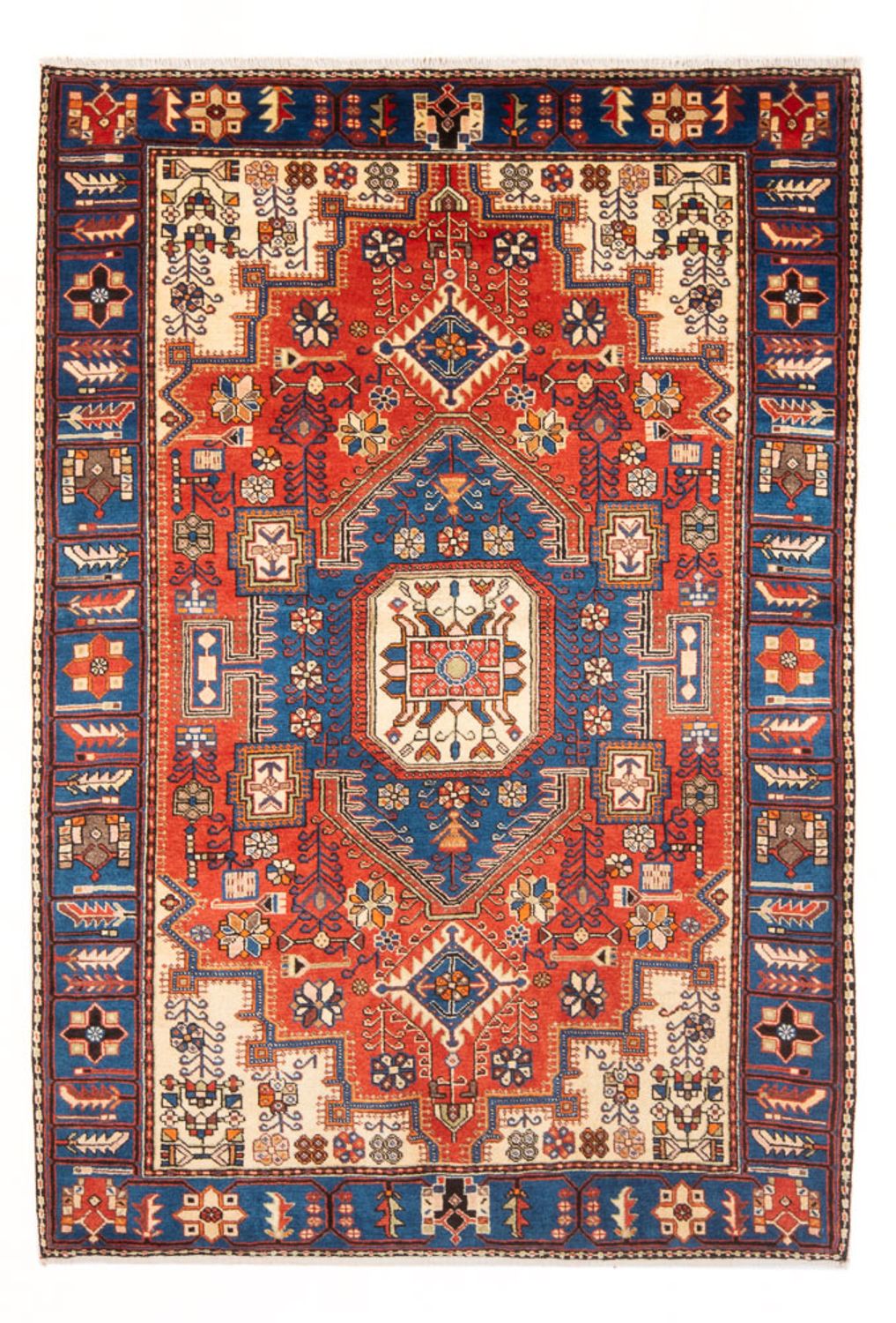 Persisk tæppe - Nomadisk - 202 x 140 cm - blå