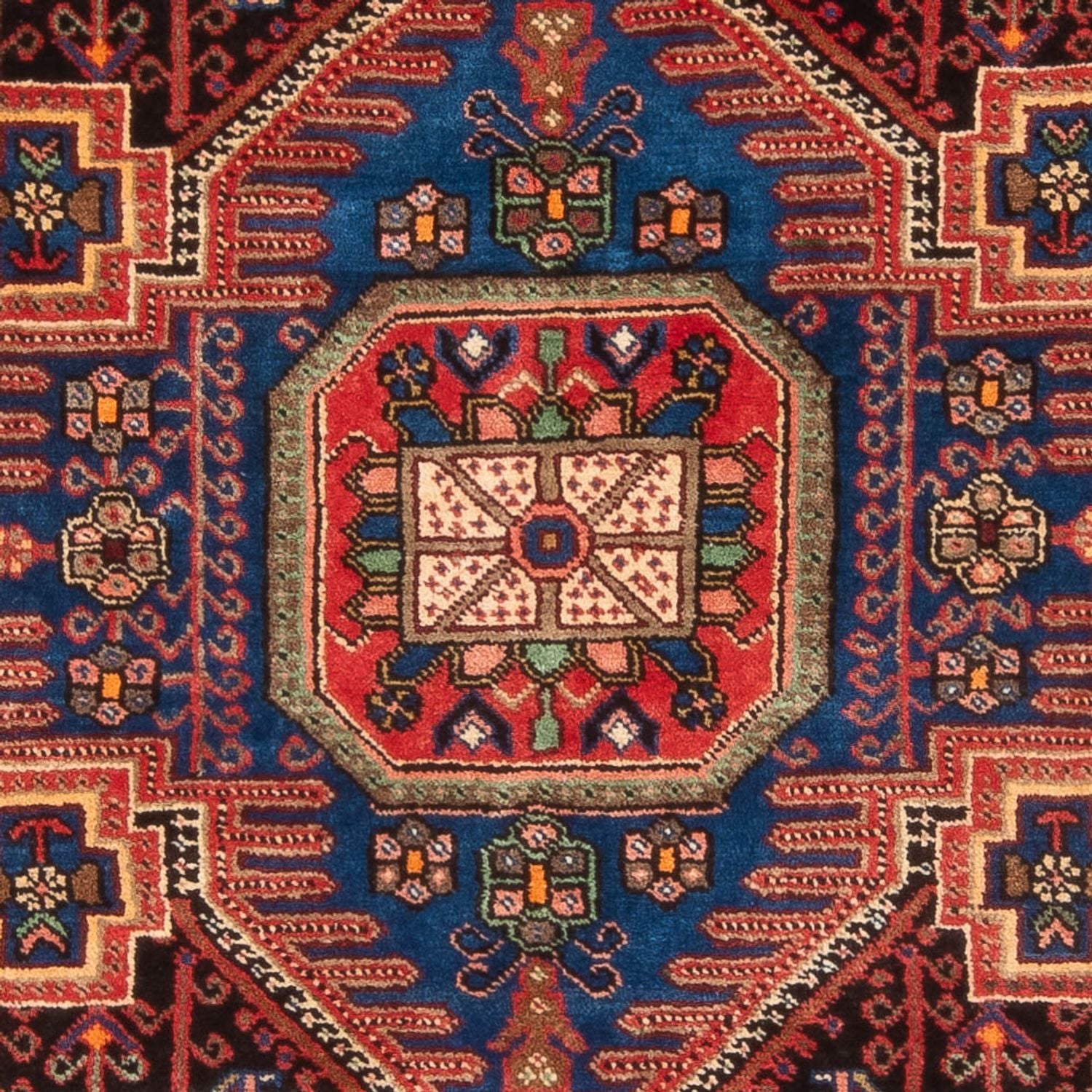 Persisk tæppe - Nomadisk - 202 x 148 cm - bordeaux rød