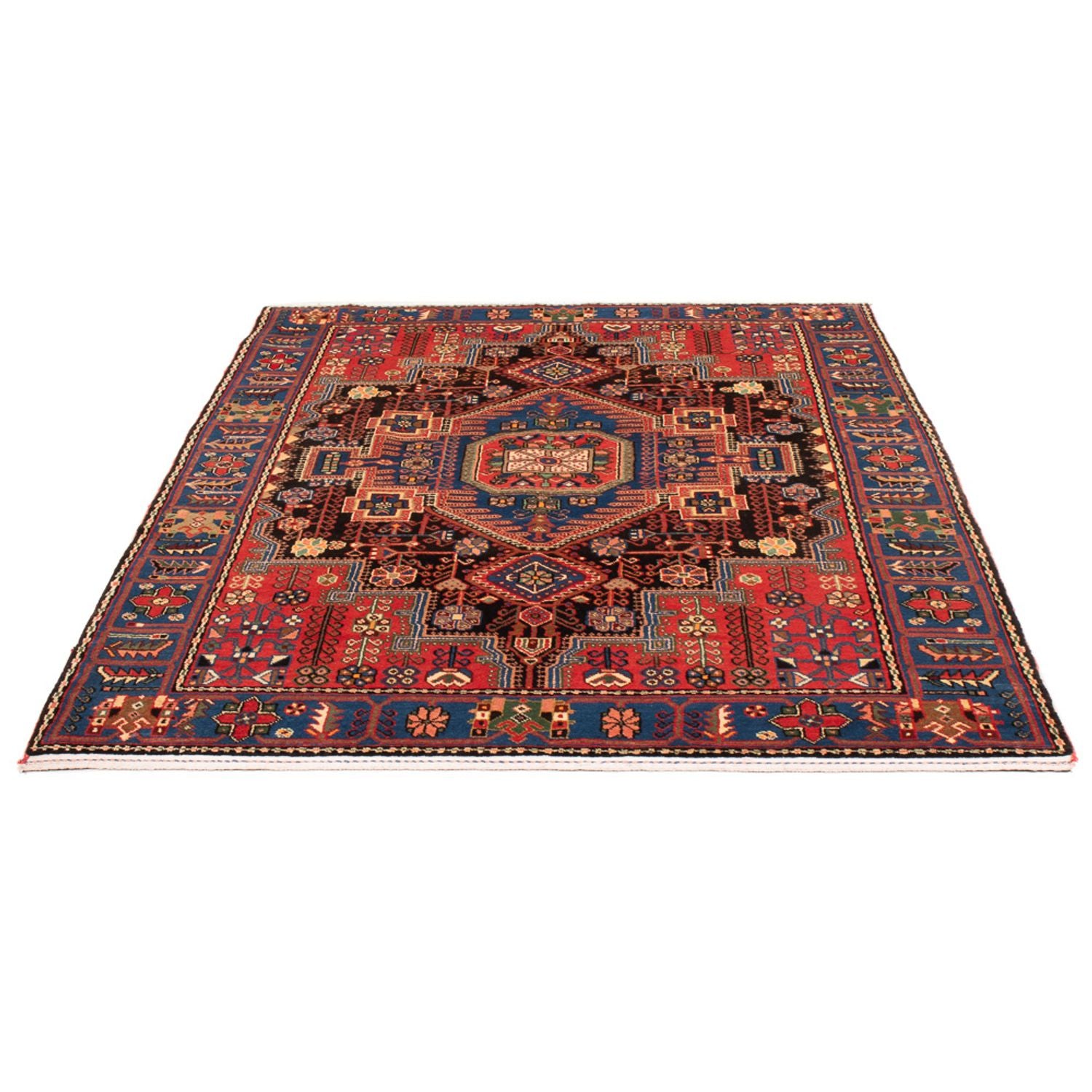 Persisk tæppe - Nomadisk - 202 x 148 cm - bordeaux rød