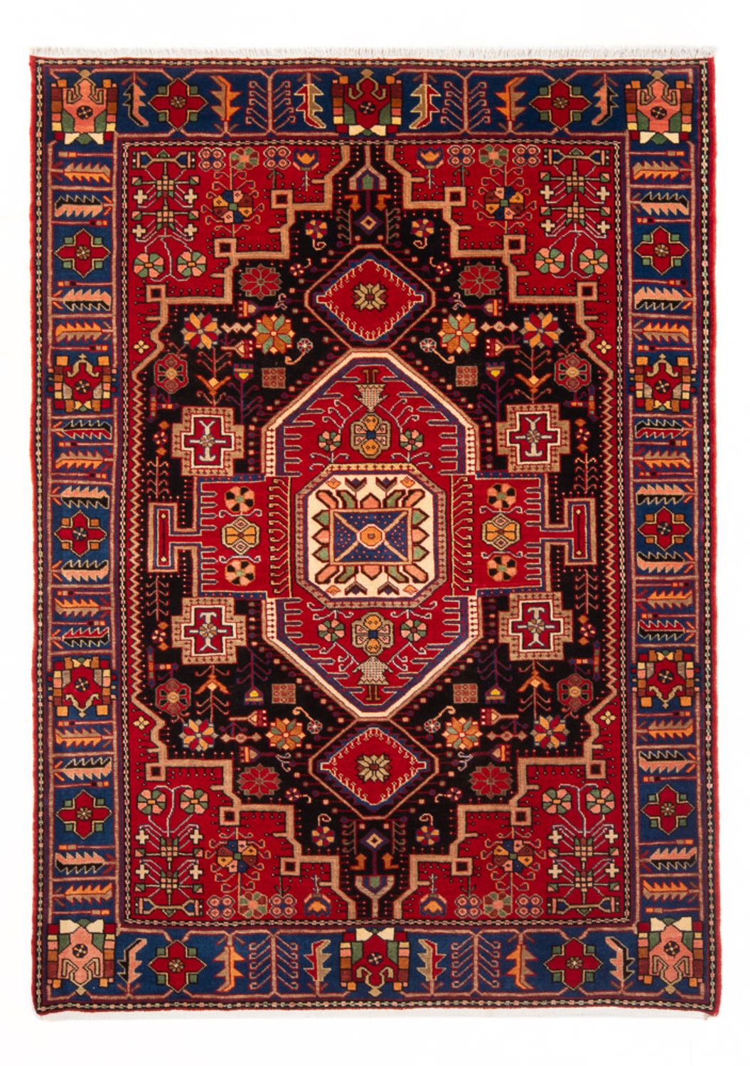 Persisk tæppe - Nomadisk - 200 x 147 cm - bordeaux rød