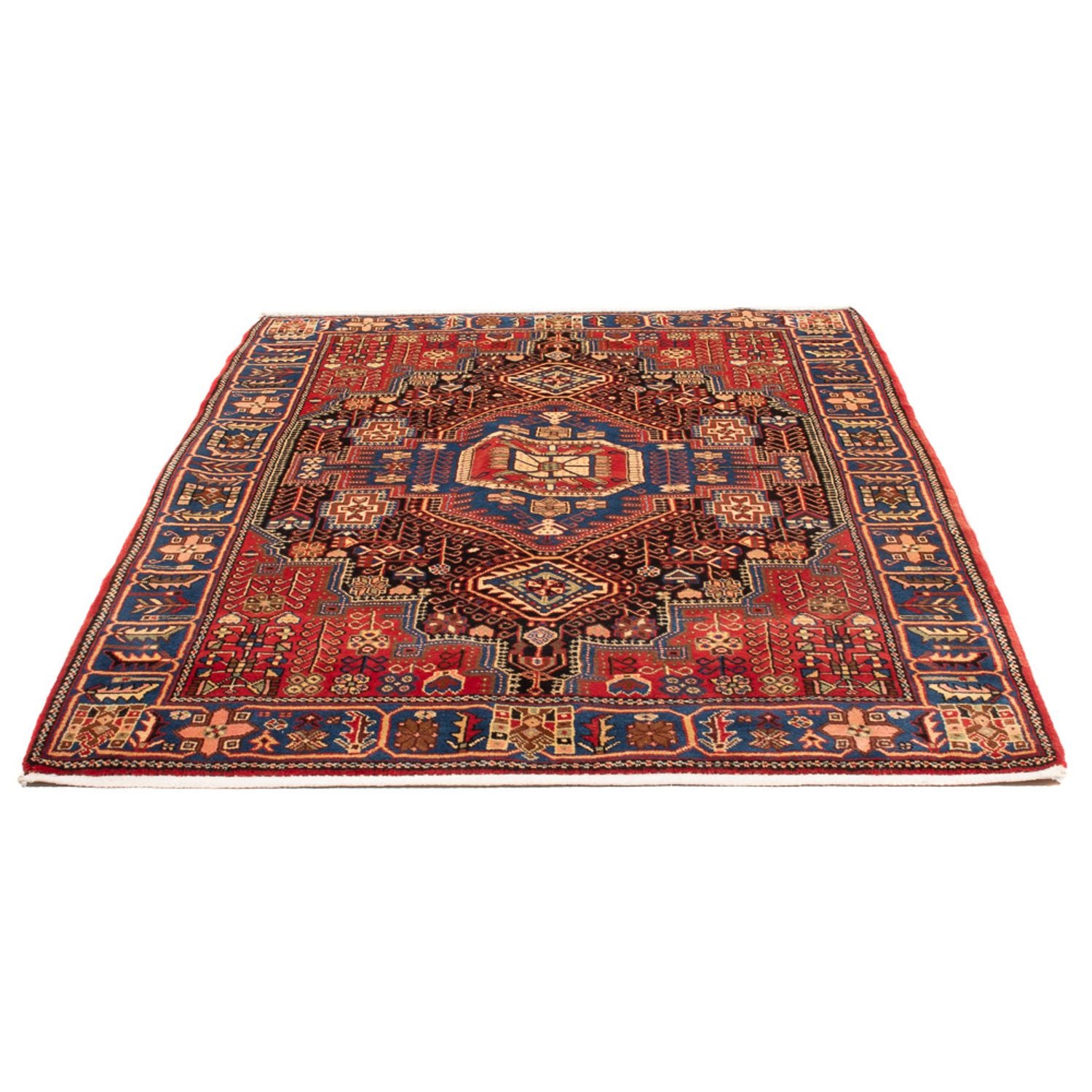 Persisk tæppe - Nomadisk - 206 x 146 cm - bordeaux rød