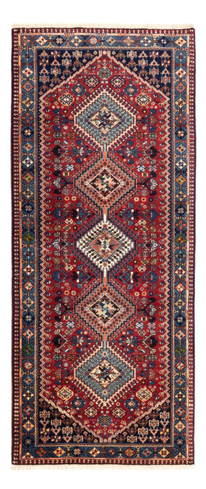 Løber Persisk tæppe - Nomadisk - 218 x 76 cm - mørkerød