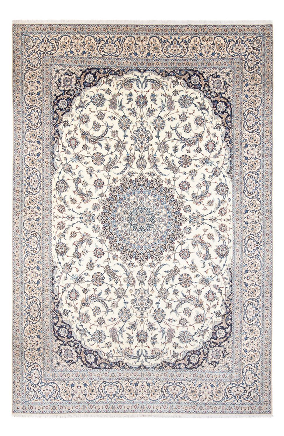 Persisk tæppe - Nain - 370 x 264 cm - creme