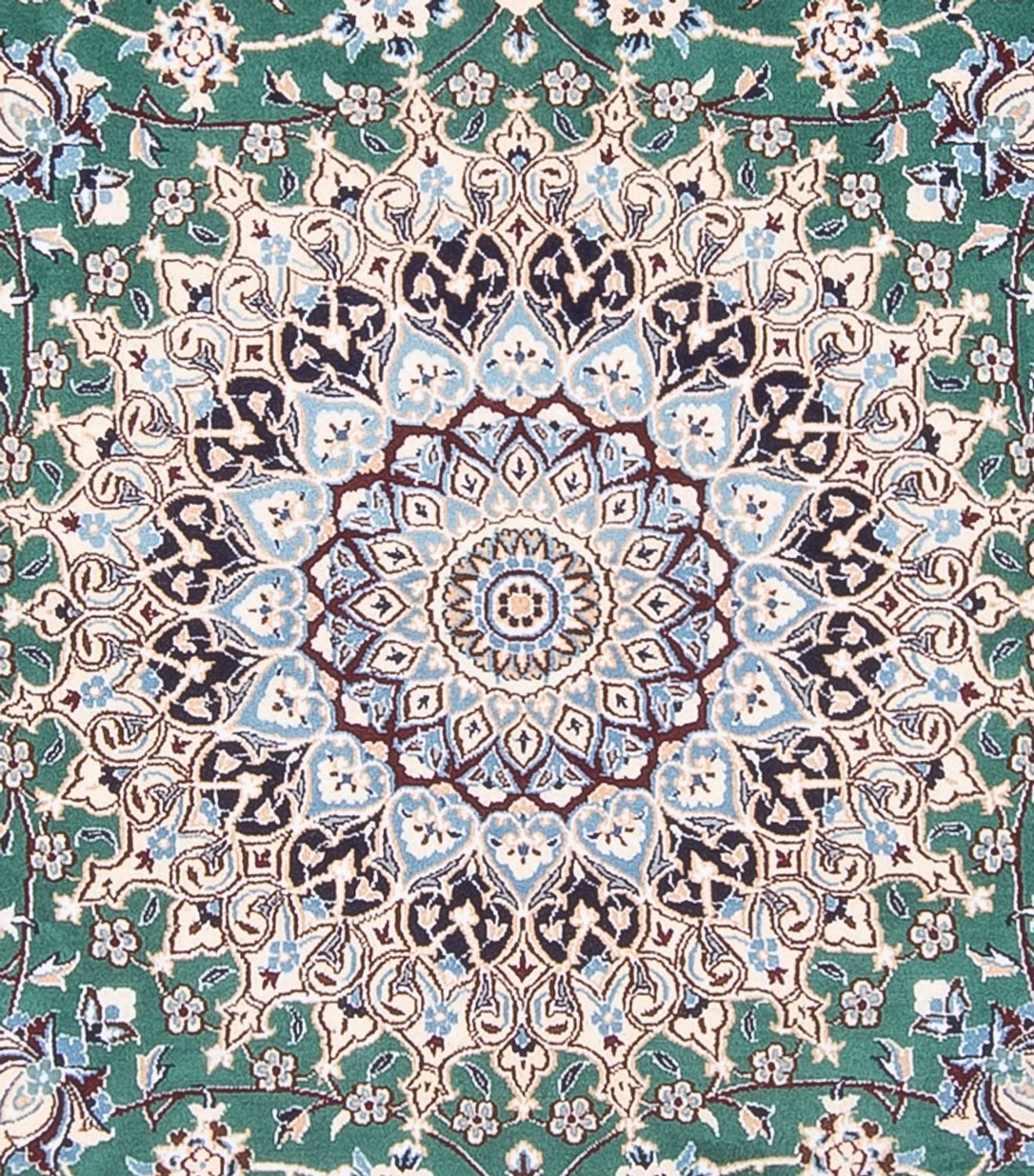 Persisk tæppe - Nain - 264 x 248 cm - grøn