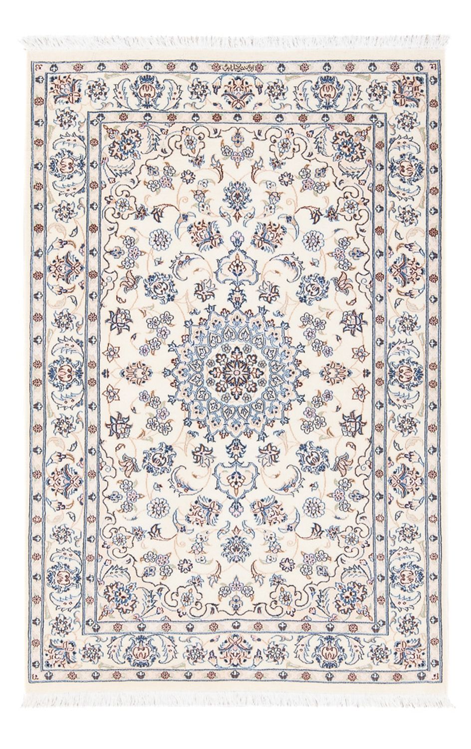 Persisk tæppe - Nain - Premium - 128 x 82 cm - creme
