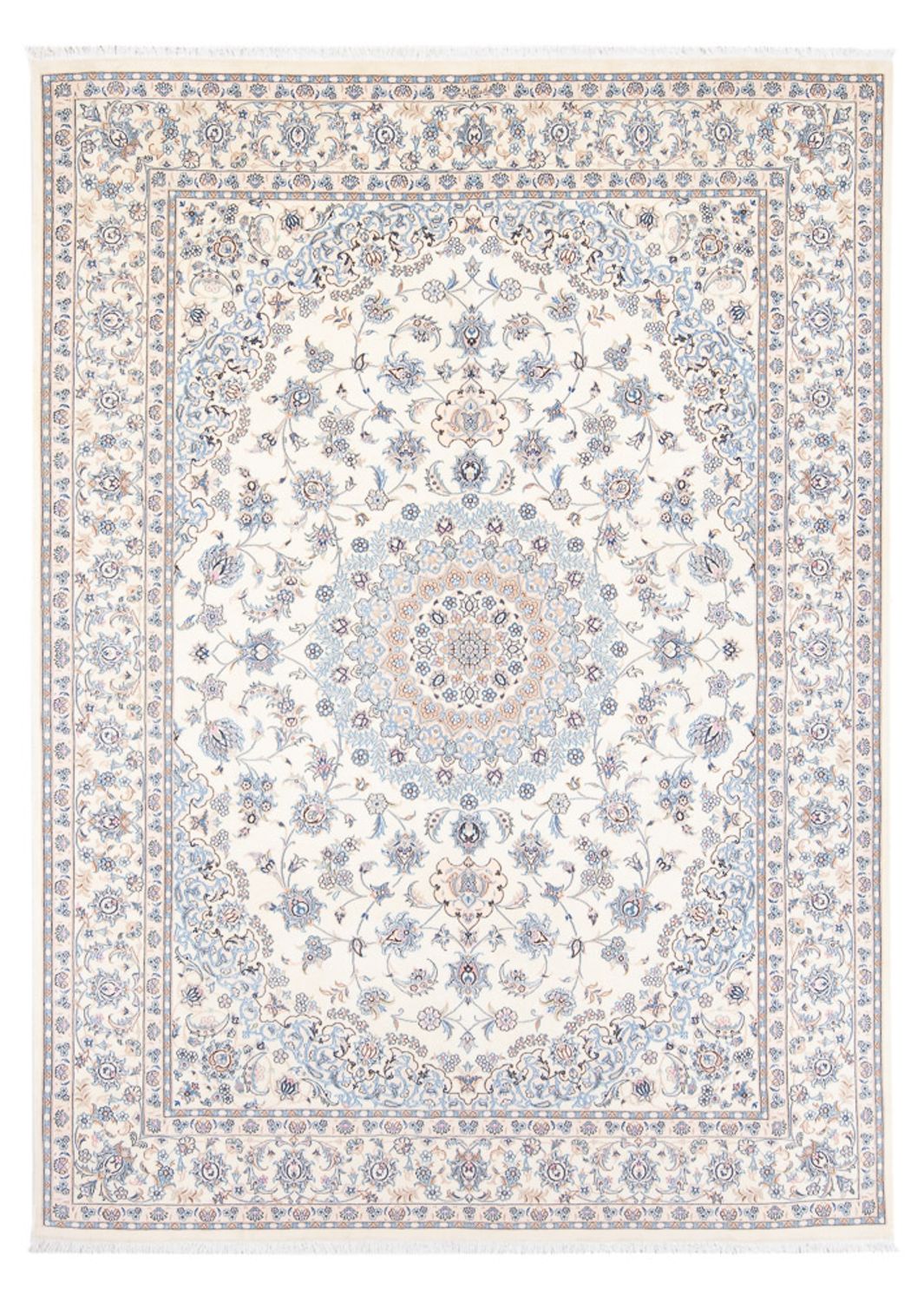 Persisk tæppe - Nain - Premium - 236 x 169 cm - lyseblå