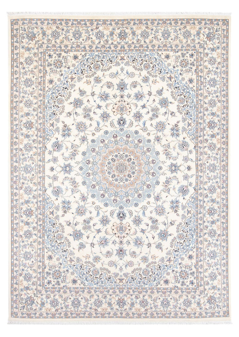 Persisk tæppe - Nain - Premium - 236 x 169 cm - lyseblå