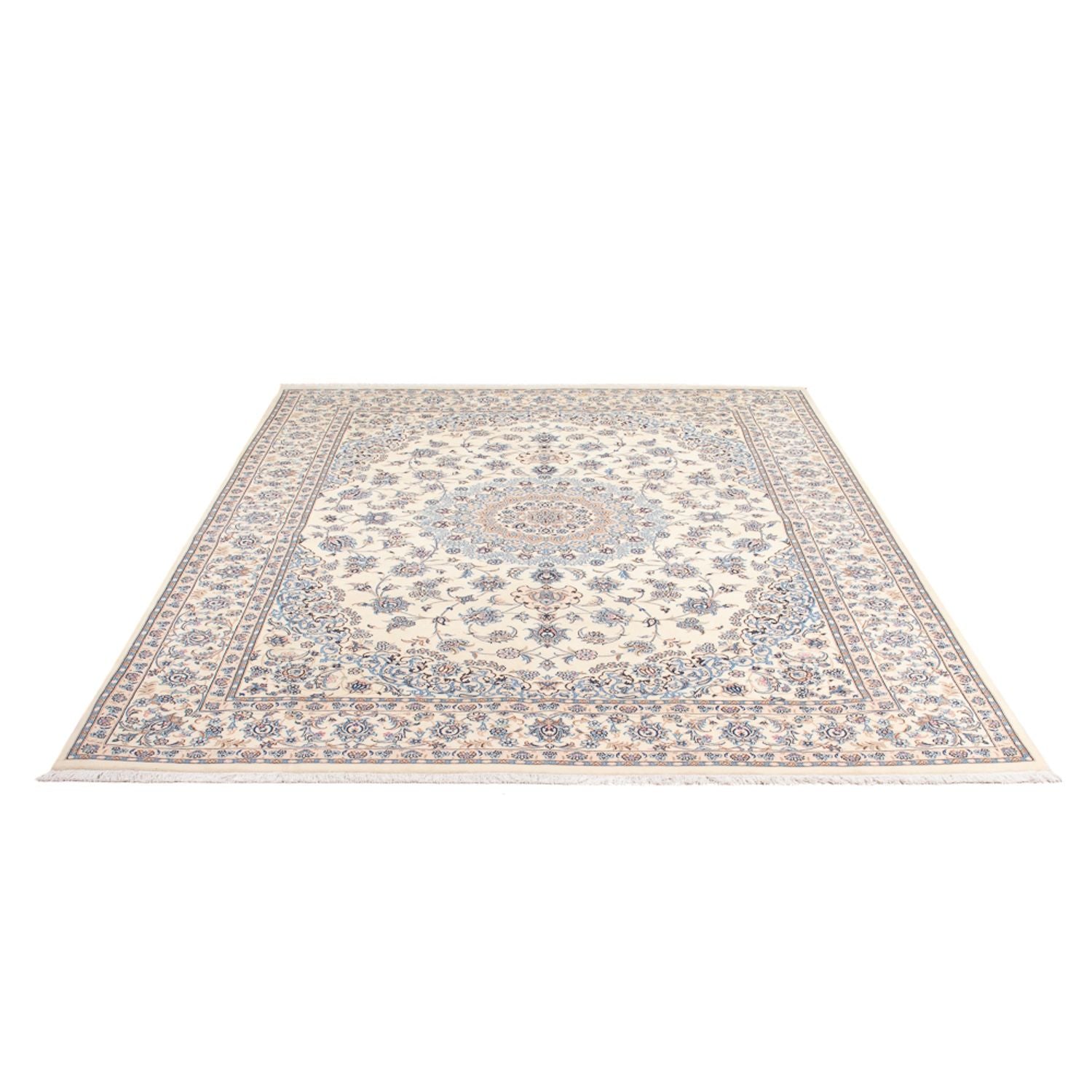 Persisk tæppe - Nain - Premium - 236 x 169 cm - lyseblå