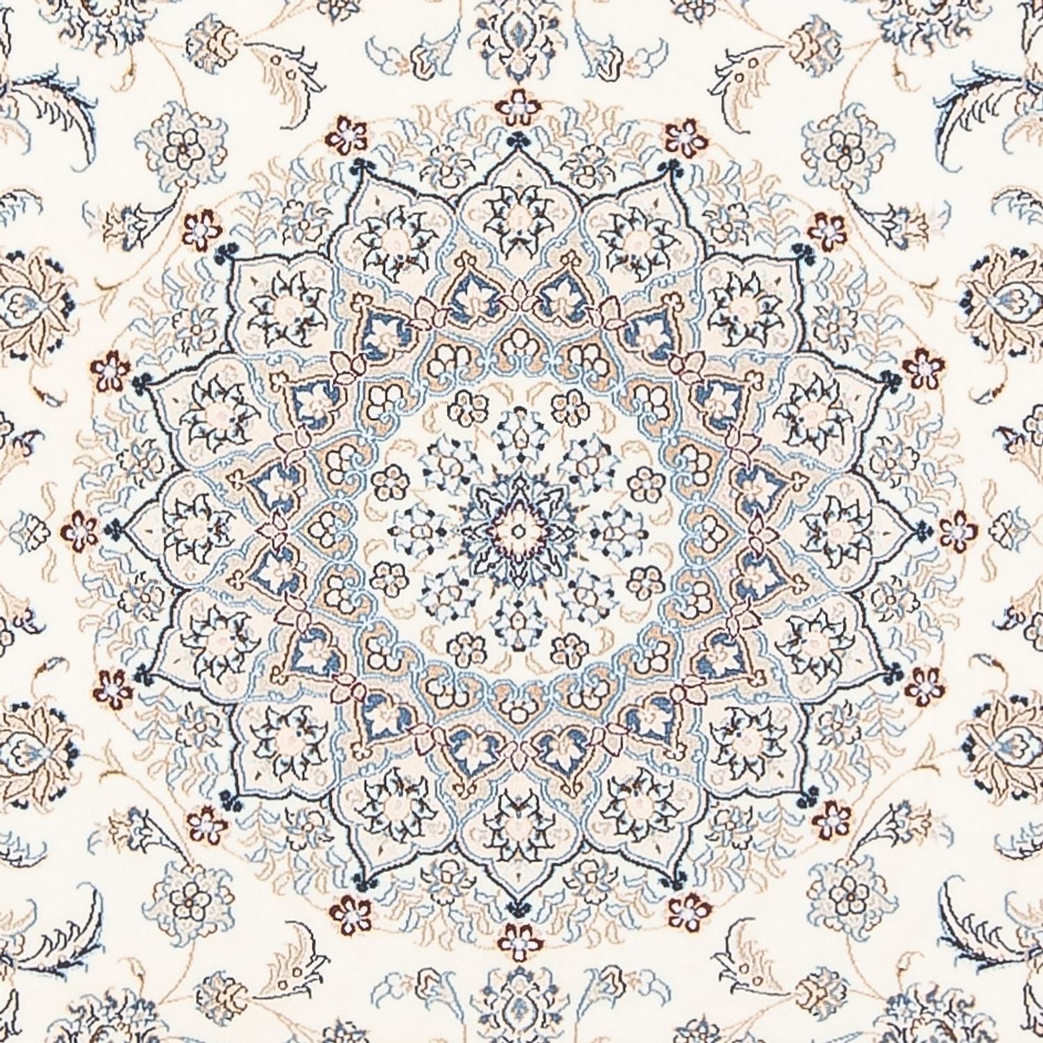 Persisk tæppe - Nain - Premium - 206 x 150 cm - creme