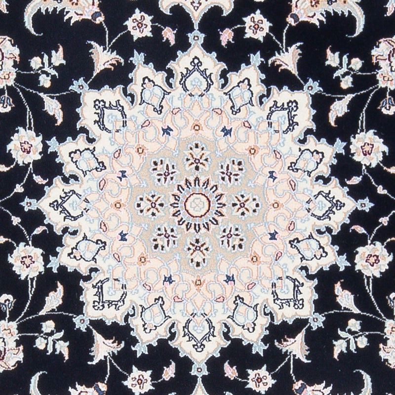 Persisk tæppe - Nain - Premium - 164 x 108 cm - mørkeblå