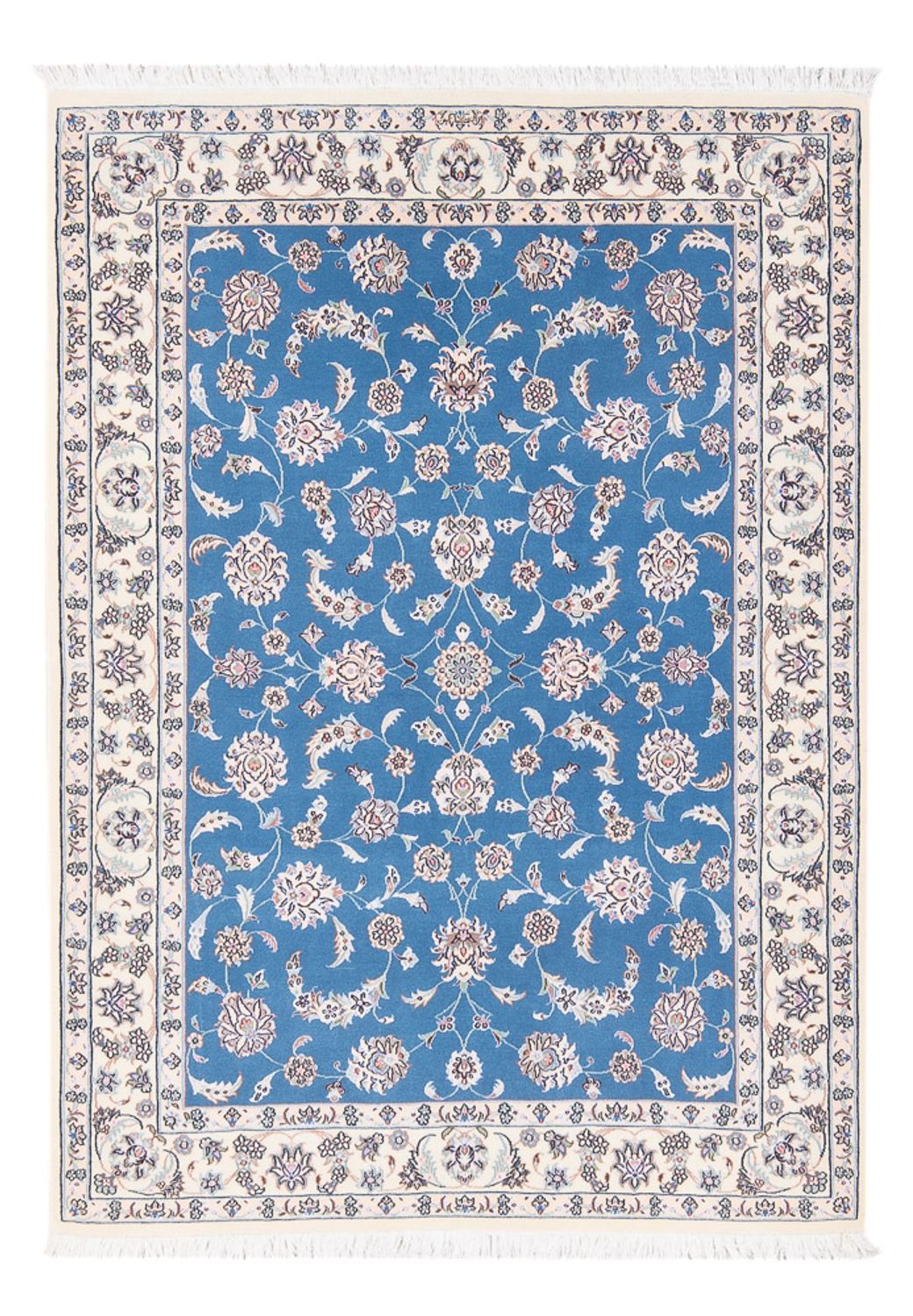 Persisk tæppe - Nain - Premium - 156 x 111 cm - blå
