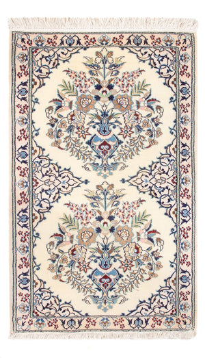 Persisk tæppe - Nain - Premium - 80 x 50 cm - creme