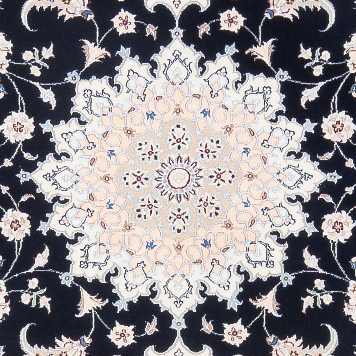 Persisk tæppe - Nain - Premium - 160 x 110 cm - mørkeblå