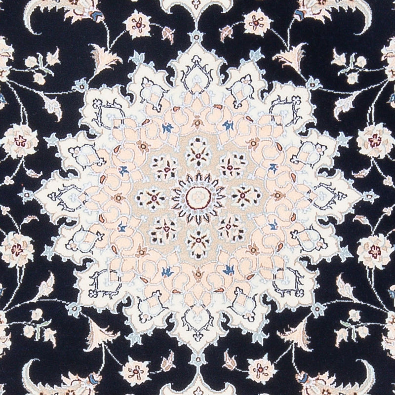 Persisk tæppe - Nain - Premium - 160 x 110 cm - mørkeblå