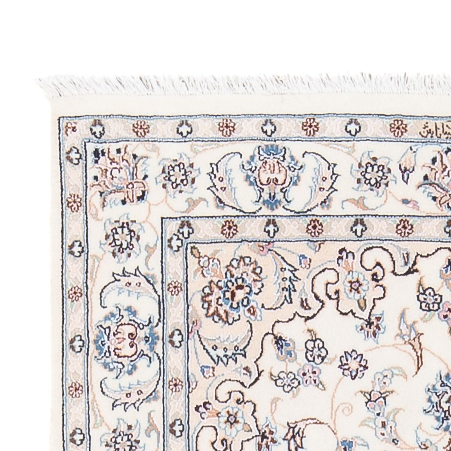 Persisk tæppe - Nain - Premium - 133 x 81 cm - creme